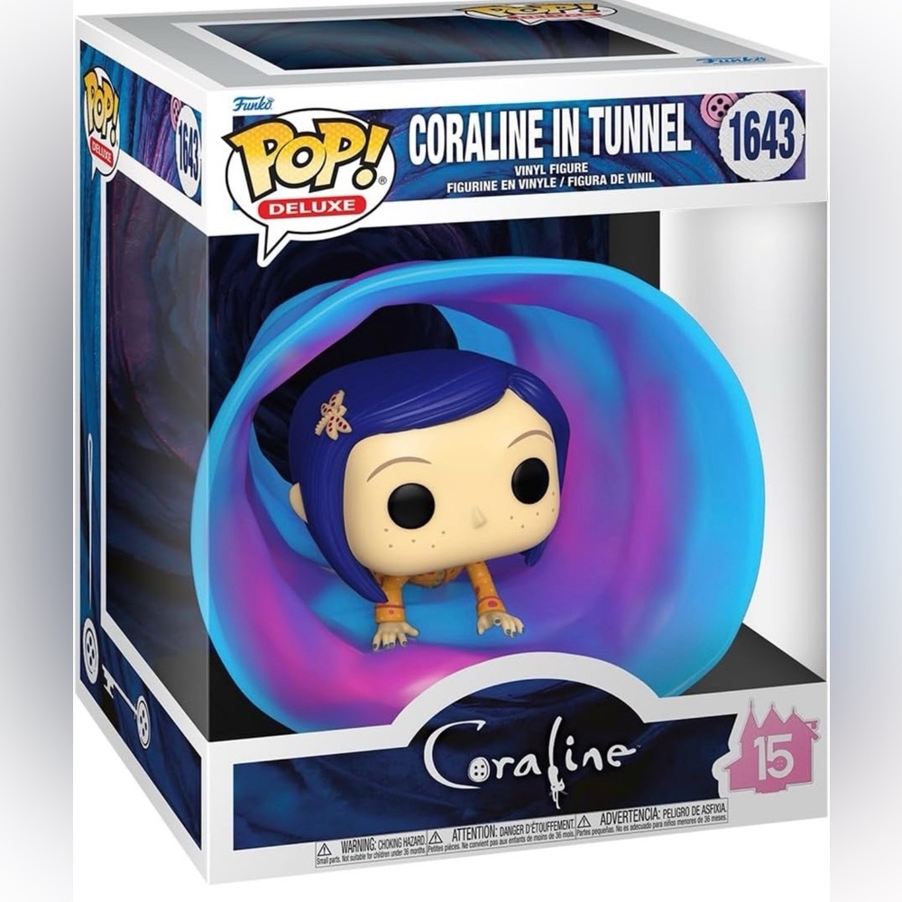 Funko Pop Coraline in Tunnel with Blue and Pink